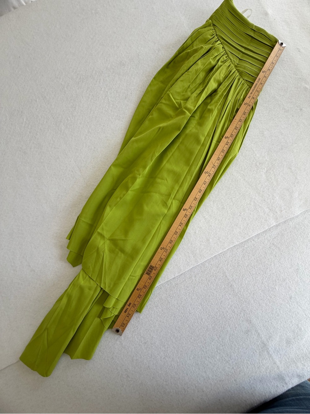 MICAS Lime Green Pleated Crop Top & Matching Skirt Set - Picture 12 of 13